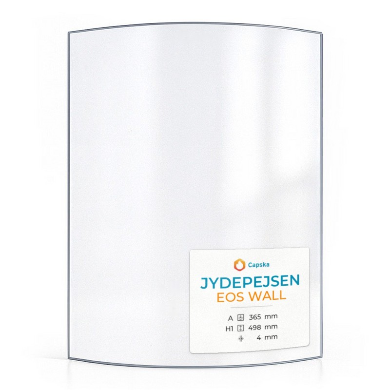 Jydepejsen EOS WALL Glas - Kaminglas gebogen - ISO9001 zertifiziert