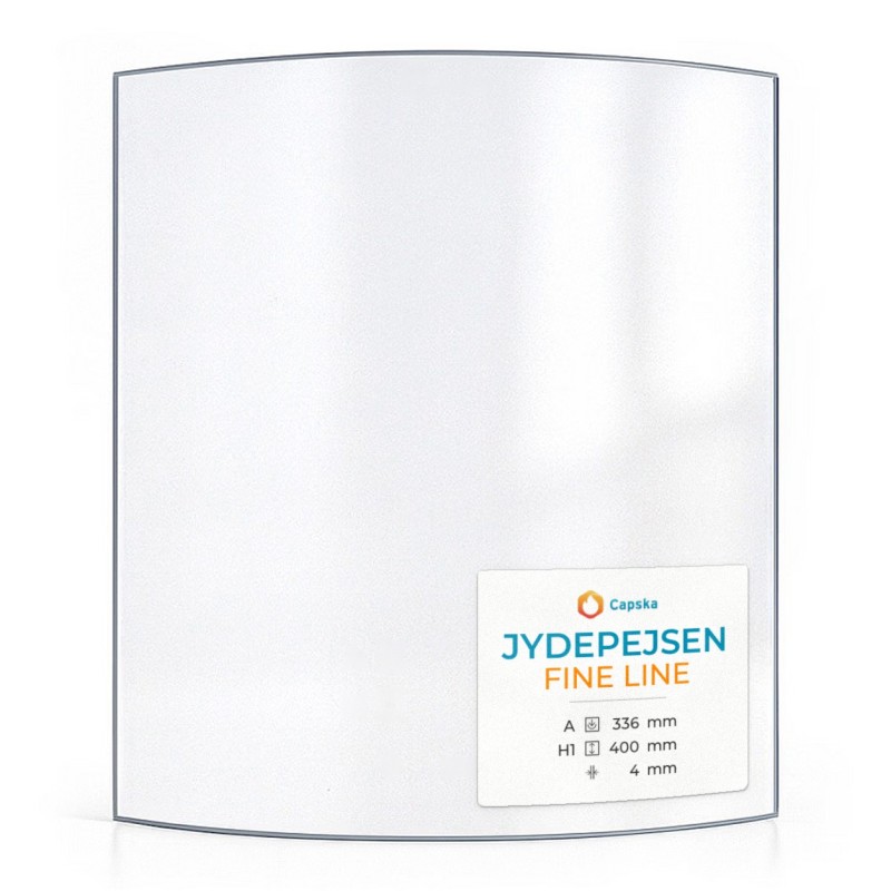 Jydepejsen FINE LINE Glass - Curved Panel for Wood Burning Stove