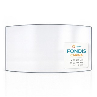 Vitre Fondis CARINA - Verre Courbe pour poêle à bois