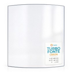 Turbo Fonte ORION Glas - in sich gebogenes Kaminglas für Kaminofen
