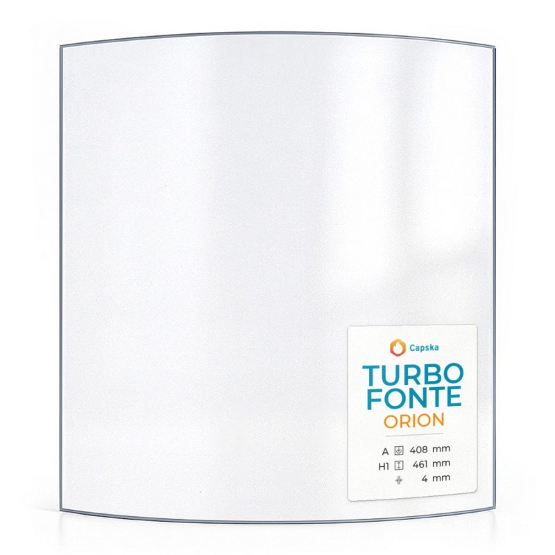 Turbo Fonte ORION Glass - Curved Panel for Wood Burning Stove