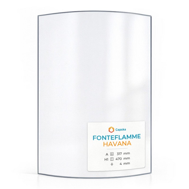 Fonteflamme HAVANA Glas - Kaminglas für Kaminofen