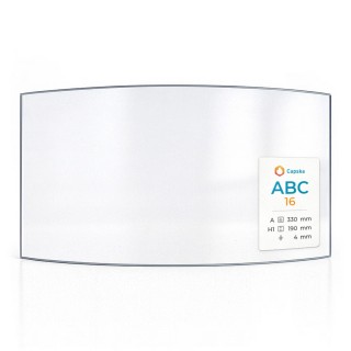 ABC 16 Curved Glass Panel for Wood Burning Stove