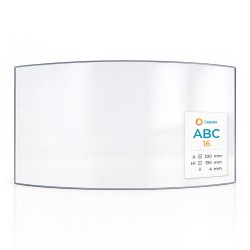 Vitre Abc 16 - Verre Courbe pour poêle à bois