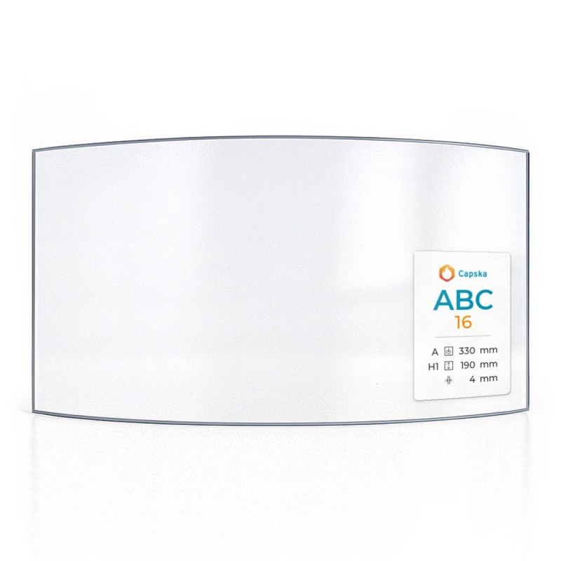Vitre Abc 16 - Verre Courbe pour poêle à bois