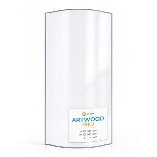 Artwood ORIO Glas - Seitlich gebogenes Kaminglas für Kaminofen
