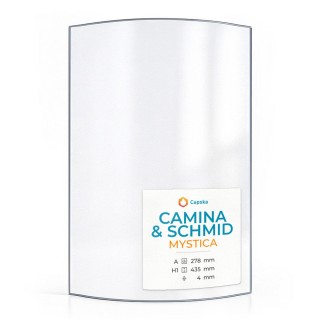 Vitre Courbe Camina & Schmid MYSTICA pour poêle à bois
