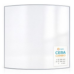 Cera CAMBIO Glas - in sich gebogenes Kaminglas für Kaminofen