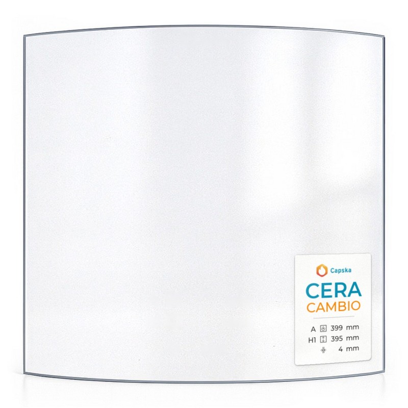 Vitre Cera CAMBIO - Verre Courbe pour poêle à bois