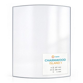 Charnwood ISLAND 1 Glass - Curved Glass Panel for Wood Burning Stove