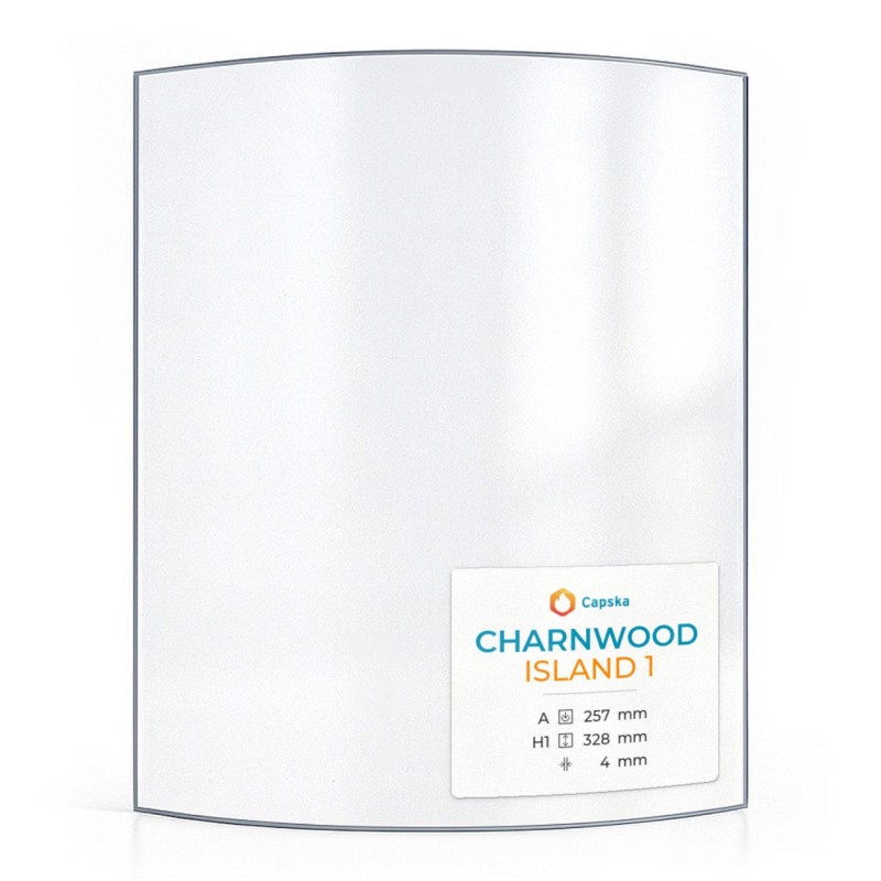 Vitre Charnwood ISLAND 1 - Verre Courbe pour poêle à bois