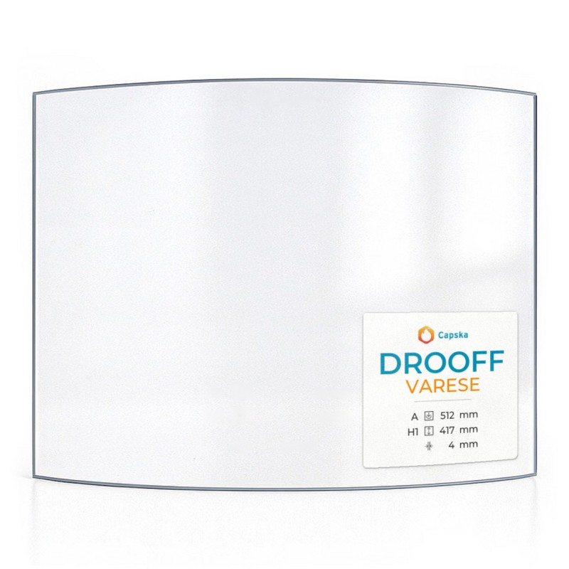 Drooff VARESE Glass - Curved Panel for Wood Burning Stove