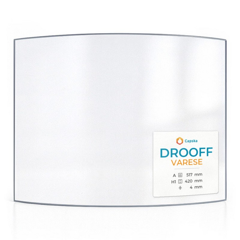 Vitre Drooff Varese 517 x 420 mm - Verre Courbe - Capska