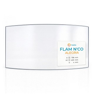 Vitre Flam N'Co ALEGRIA - Verre Courbe pour poêle à bois