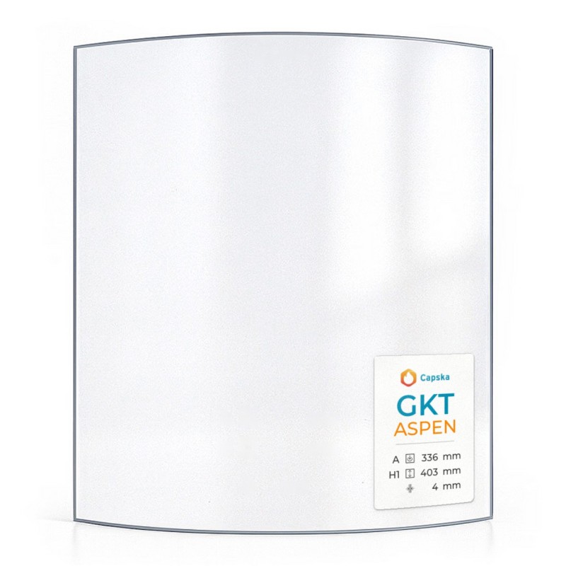 Vitre Gkt ASPEN - Verre Courbe pour poêle à bois