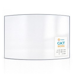 Gkt BERN Glas - in sich gebogenes Kaminglas für Kaminofen