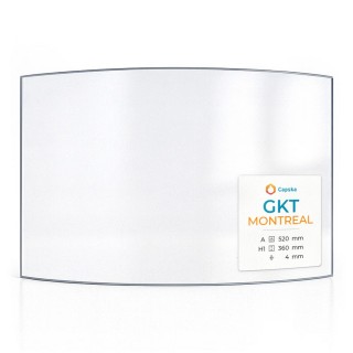 GKT MONTREAL Glass Panel for Wood Burning Stove - Curved Design