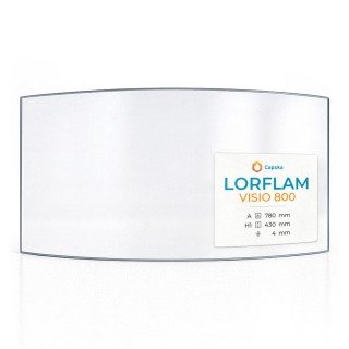 Vitre Lorflam VISIO 800 - Verre Courbe pour insert