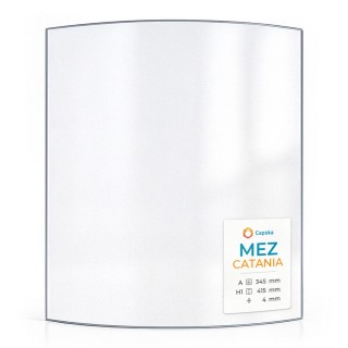 MEZ CATANIA Glass - Curved Glass Panel for Wood Burning Stove