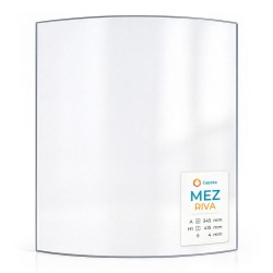 Mez RIVA Glass - Curved glass panel for wood burning stove