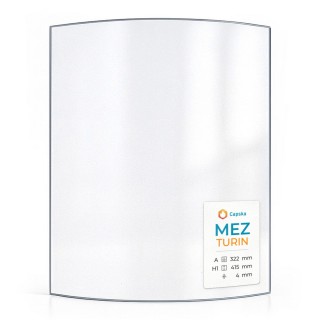 MEZ TURIN Glass - Curved Glass Panel for Wood Burning Stove