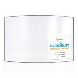 Vitre Jc Bordelet BORDELET 733X500 - Verre Courbe pour insert