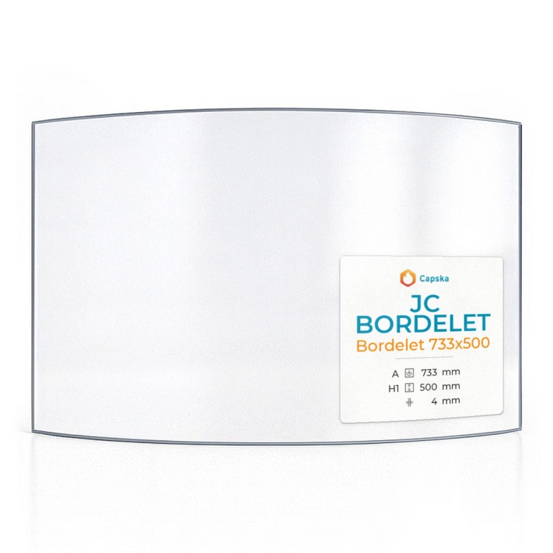 Vitre Jc Bordelet BORDELET 733X500 - Verre Courbe pour insert