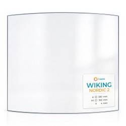 Wiking NORDIC 2 Glas - in sich gebogenes Kaminglas für Kaminofen