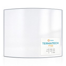 Vitre Termatech TT22 - Verre Courbe pour poêle à bois