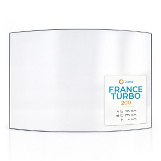 France Turbo 200 Glass - Curved Panel for Wood Burning Stove