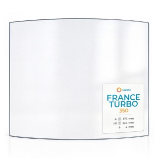 France Turbo 350 Curved Glass Panel for Wood Burning Stove
