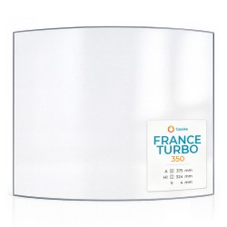 France Turbo 350 Glas - in sich gebogenes Kaminglas für Kaminofen