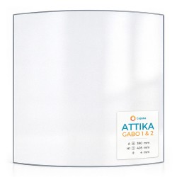 Vitre Attika GABO 1 & 2 - Verre Courbe pour poêle à bois