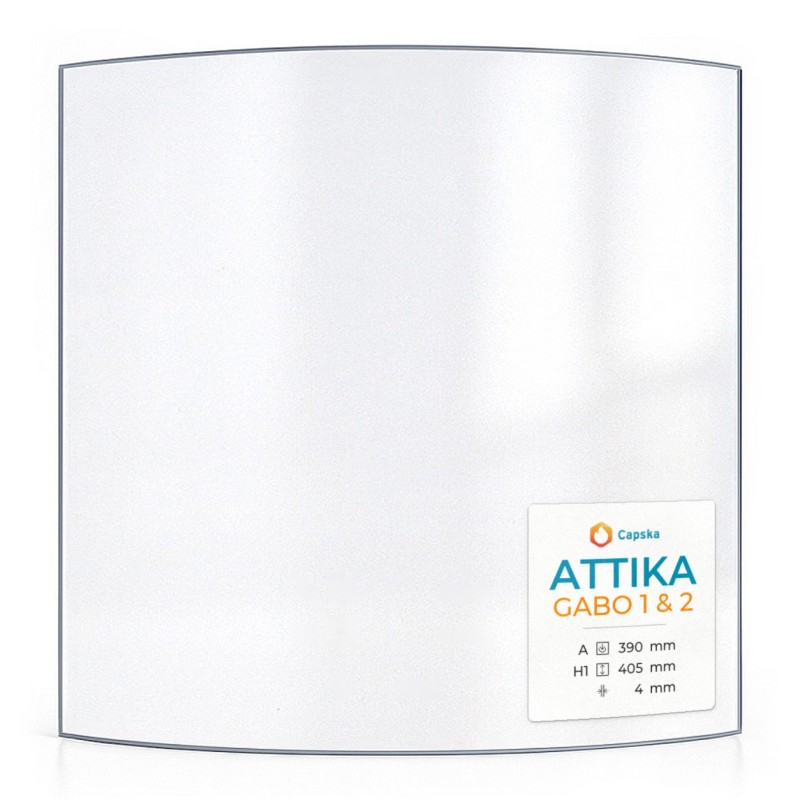 Vitre Attika GABO 1 & 2 - Verre Courbe pour poêle à bois