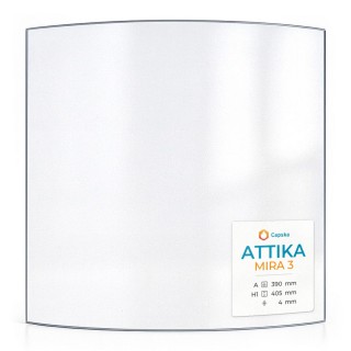 Attika MIRA 3 Glas - gebogenes Kaminglas für Kaminofen
