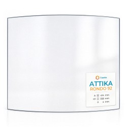 Vitre Attika RONDO 92 - Verre Courbe pour poêle à bois