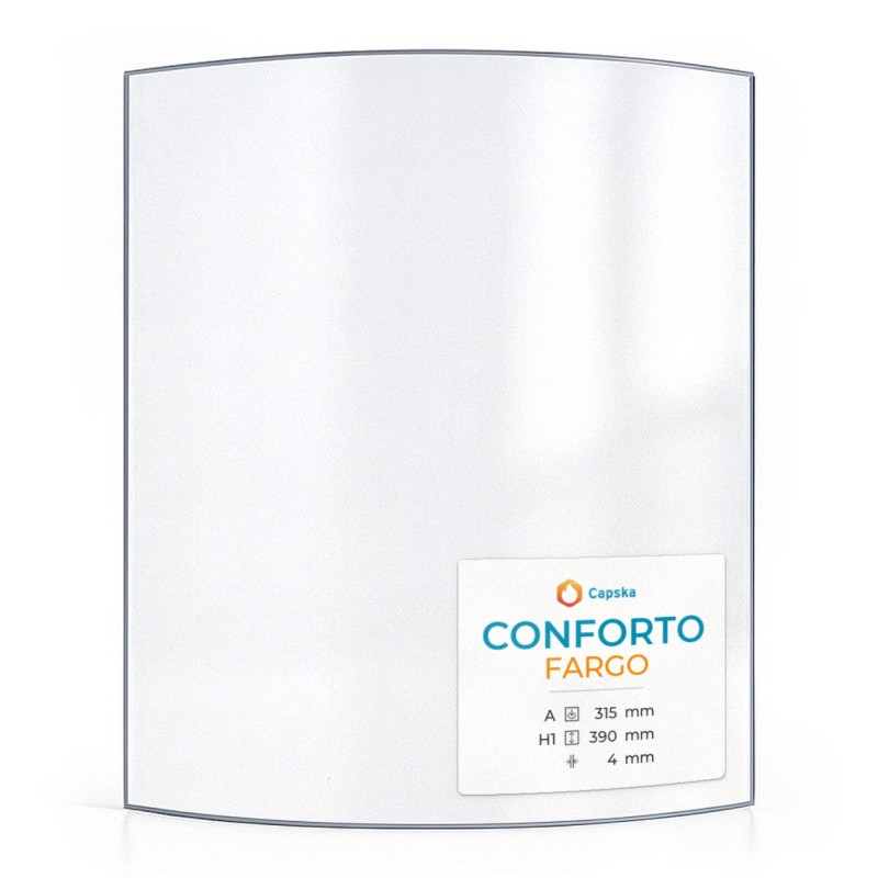 Vitre Conforto FARGO - Verre Courbe pour poêle à bois