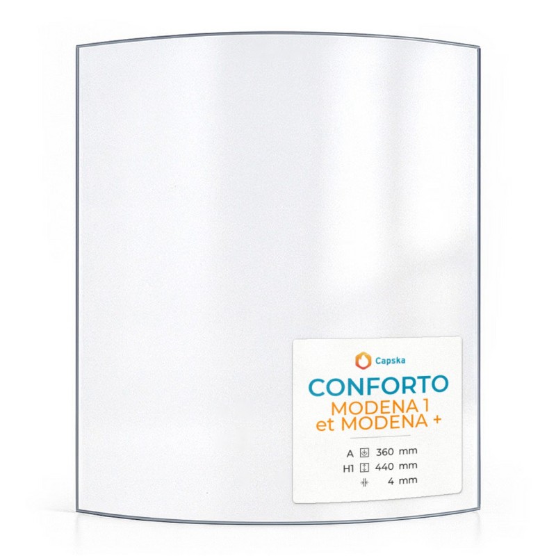 Vetro Conforto MODENA 1 et MODENA +- Vetro Curvo per stufa a legna
