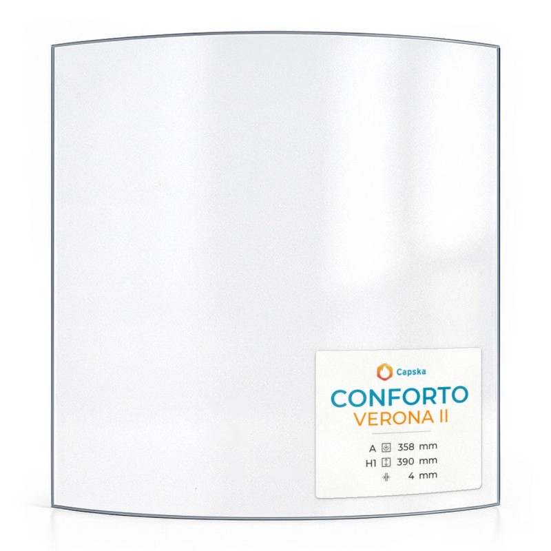 Conforto VERONA II Glas - Kaminglas gebogen für Kaminofen