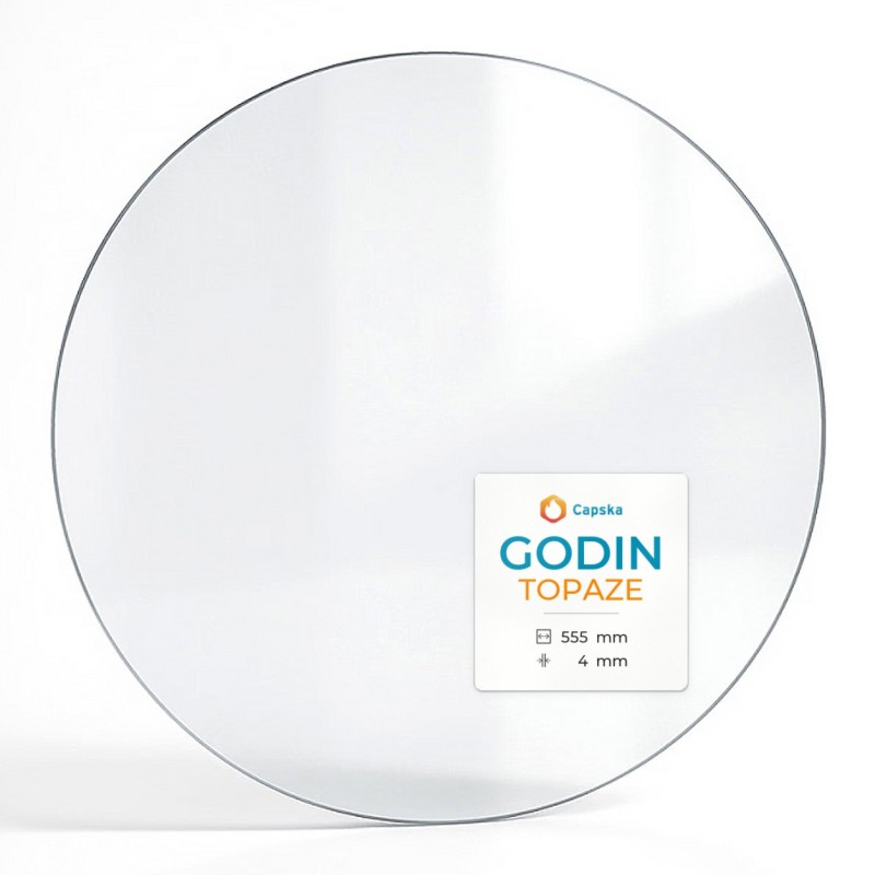 Vitre Godin TOPAZE - Verre Rond pour poêle à bois
