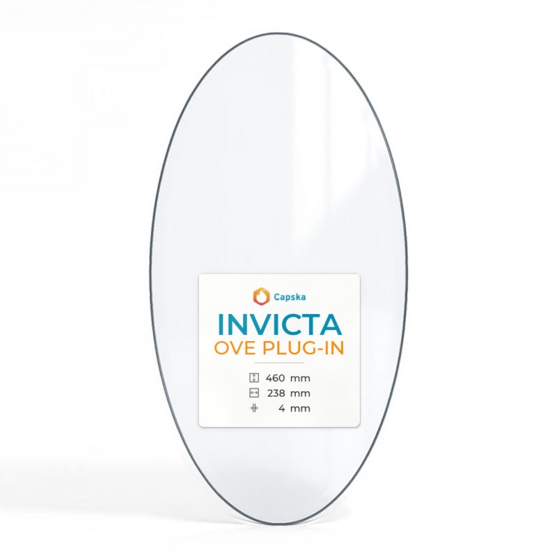 Invicta OVE PLUG-IN Glass - Oval Panel for Wood Burning Stove
