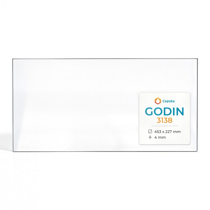 Vitre Godin 3138 - Verre Rectangle pour poêle à bois
