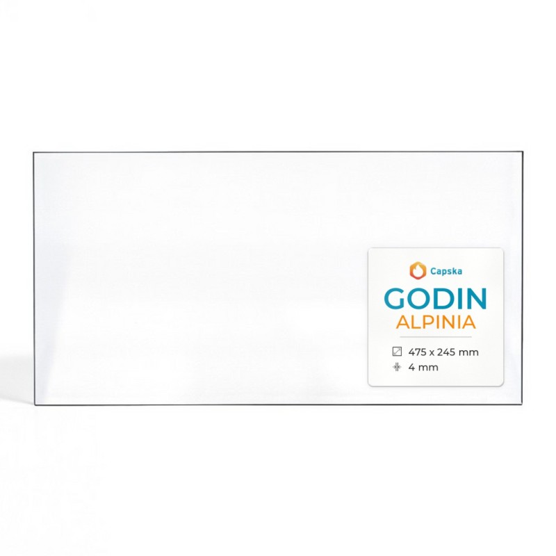 Godin ALPINIA Glass - Rectangular Panel for Wood Burning Stove