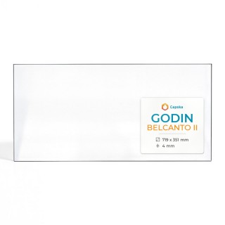 Vitre Godin Belcanto II 719x351 mm Poêle à Bois - Capska