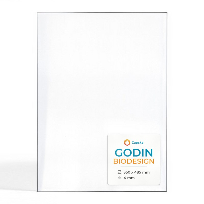 Godin BIODESIGN Glas - Rechteck Kaminglas für Kaminofen