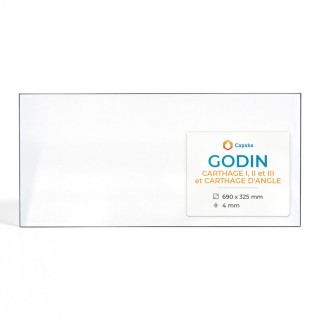 Vitre Godin CARTHAGE - Verre Rectangle pour poêle à bois