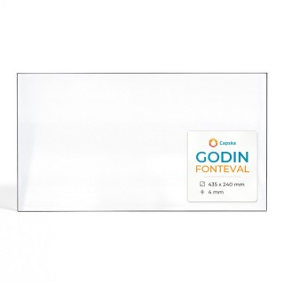 Vitre Godin FONTEVAL - Verre Rectangle pour poêle à bois