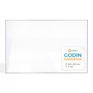 Godin GARDENIA Glas - Rechteck Kaminglas für Kaminofen