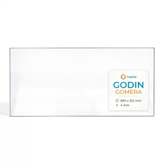 Vitre Godin Gomera 690x325 mm Poêle à Bois - Capska