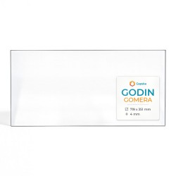 Godin GOMERA Glass - Rectangular glass panel for wood burning stove